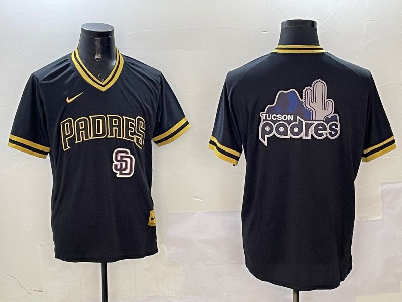 Men San Diego Padres Blank Black Gold Game 2025 Nike MLB Jersey style 12->san diego padres->MLB Jersey
